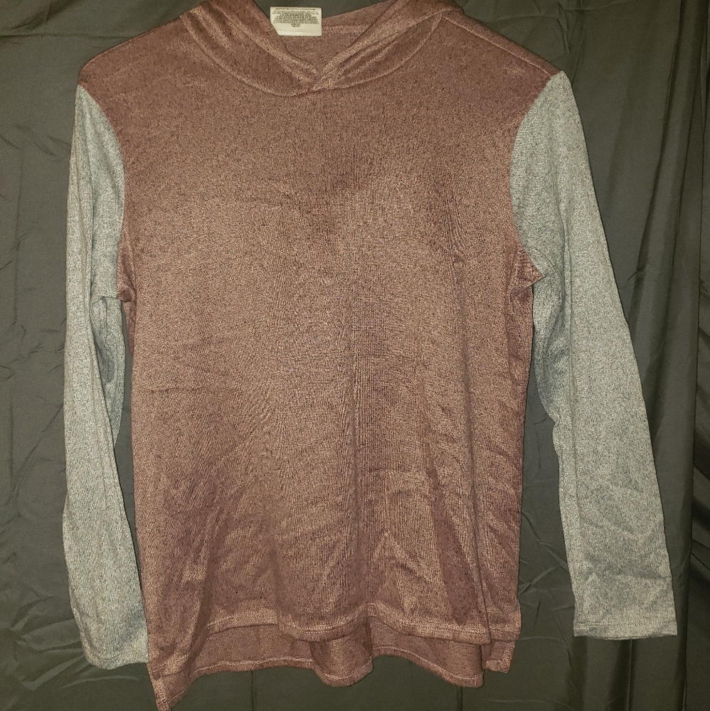 soft long sleeve hooded shirt